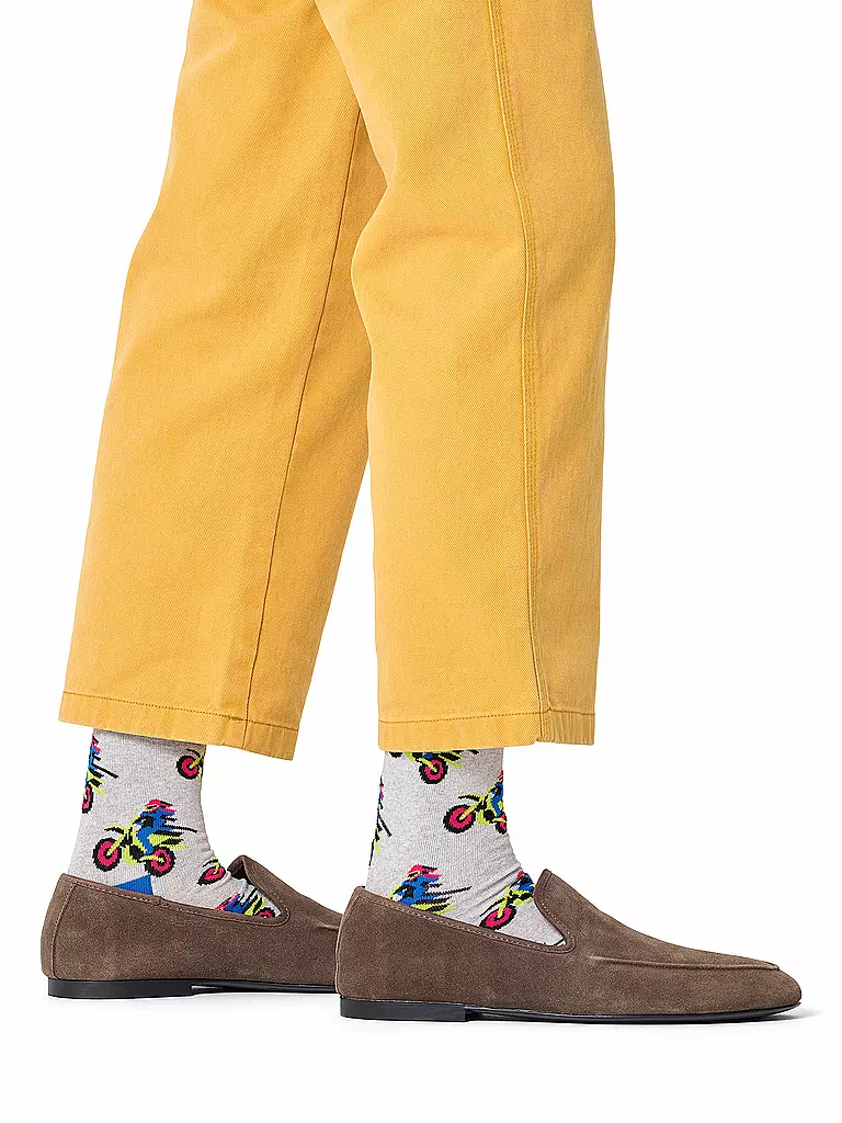 HAPPY SOCKS | Calzini da uomo MOTOR BIKE 41-46 grigio | Grigio chiaro