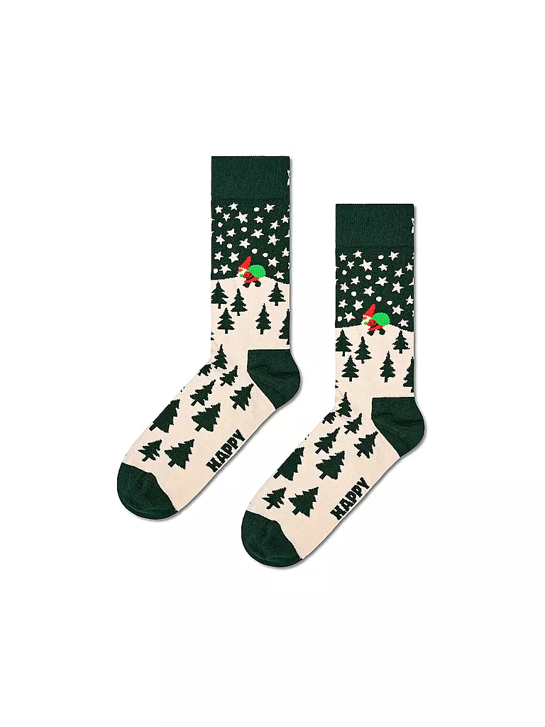 HAPPY SOCKS | Calzini da uomo SANTA taglia 41 - 46 verde scuro | Verde scuro