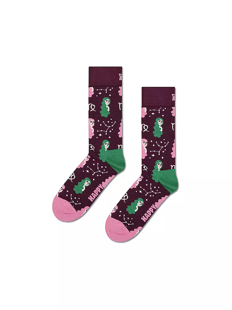 HAPPY SOCKS | Calzini da uomo VERGINE 41-46 navy | Rosso scuro