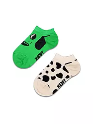 HAPPY SOCKS | Calzini sneaker da bambino DOG confezione da 2 verde | Verde