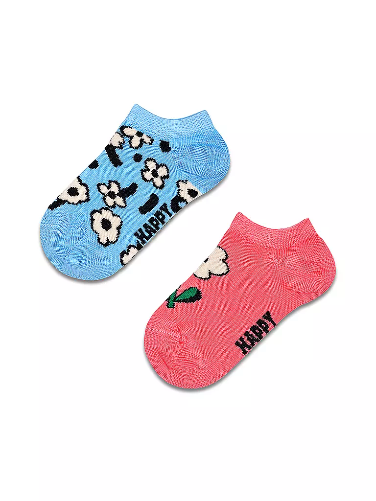 HAPPY SOCKS | Calzini sneaker da bambino FLOWER, confezione da 2, azzurro | Blu chiaro
