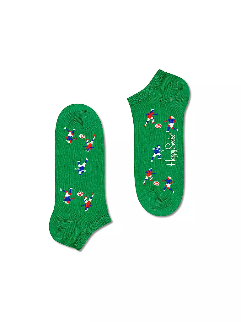 HAPPY SOCKS | Calzini sneaker da donna 36-40 FOOTBALL colorati | Verde scuro