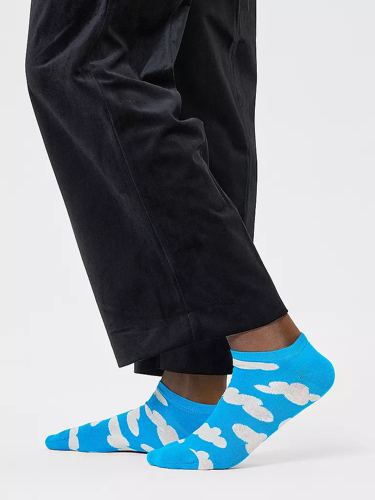 HAPPY SOCKS | Calzini sneaker da uomo CLOUDY 41-46 azzurro | Blu chiaro