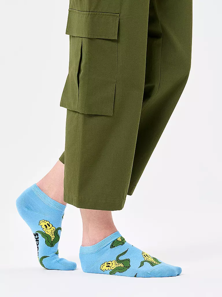 HAPPY SOCKS | Calzini sneaker da uomo CORN 41-46 azzurro | Blu chiaro