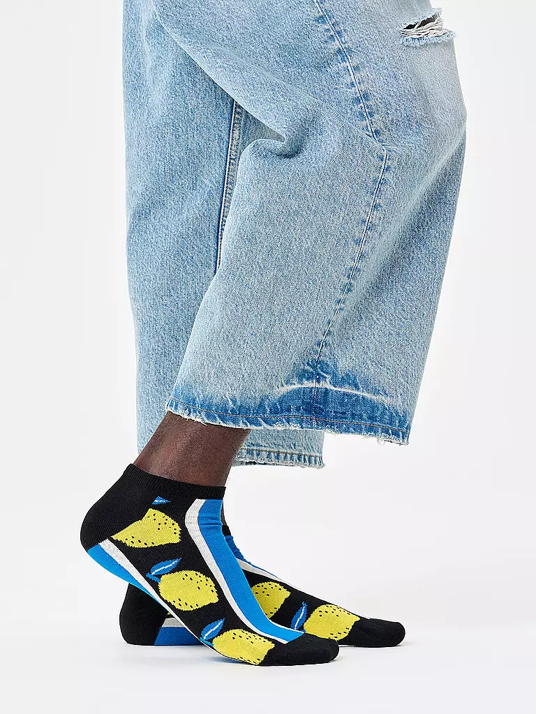 HAPPY SOCKS | Calzini sneaker da uomo LEMON 41-46 blu | Blu