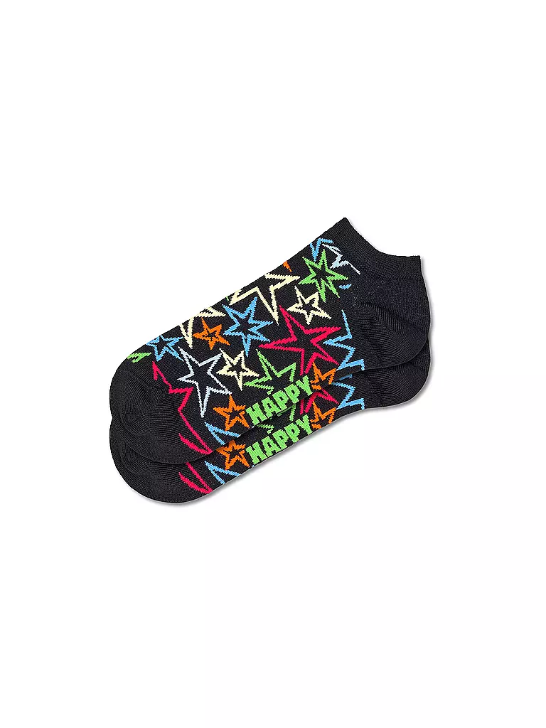 HAPPY SOCKS | Calzini sneaker da uomo MEGA STAR 41-46 neri | Nero