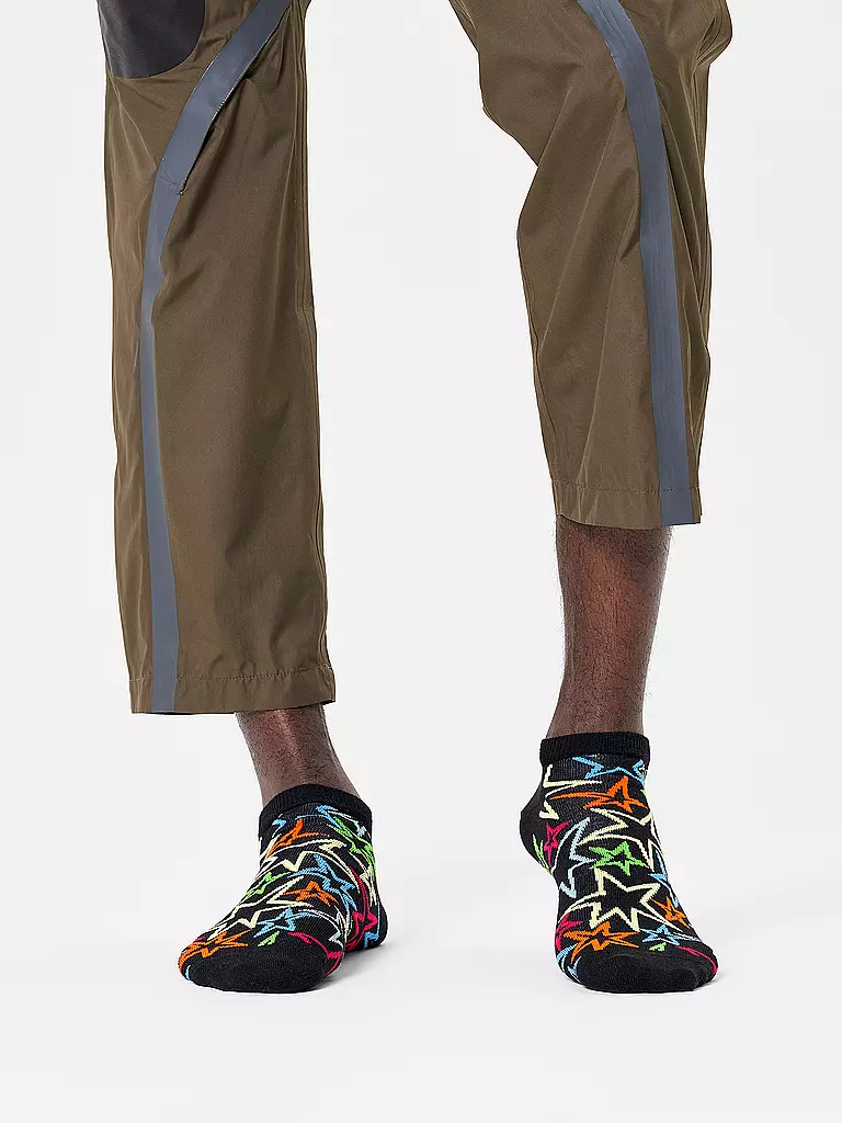 HAPPY SOCKS | Calzini sneaker da uomo MEGA STAR 41-46 neri | Nero