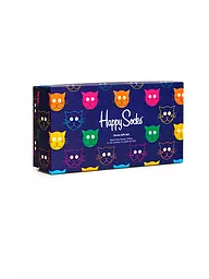 HAPPY SOCKS | Confezione regalo da uomo calzini MIXED CATS confezione da 3 pz. 41-46 blu navy | Blu scuro