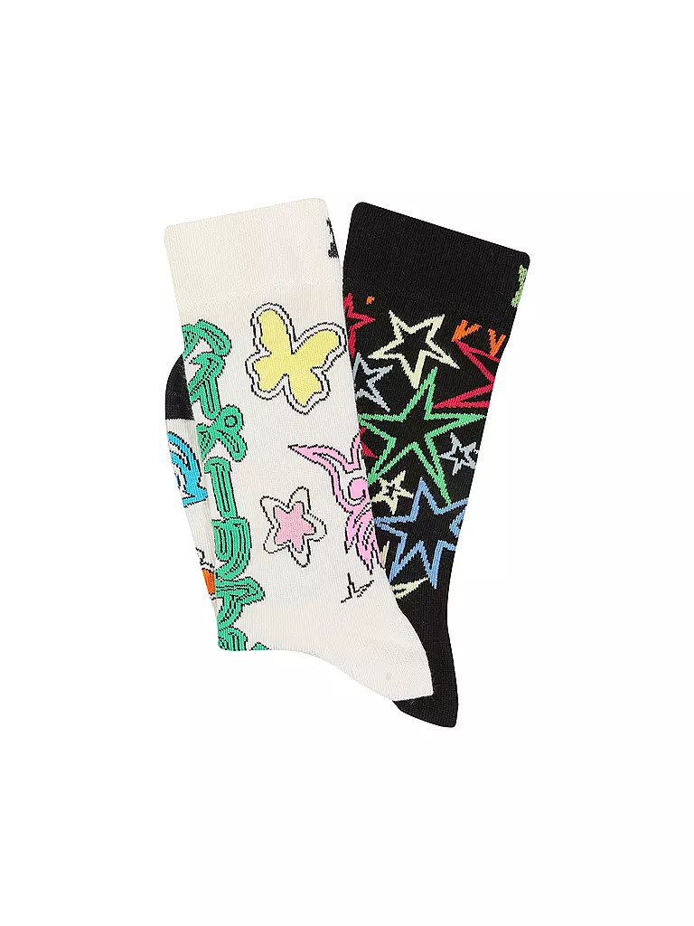 HAPPY SOCKS | Damen Geschenkset SPINNING WHEEL 2er Pkg 36-40 white | Multicolore