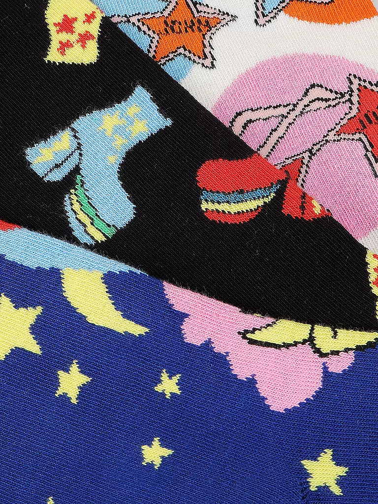 HAPPY SOCKS | Damen Socken ELTON JOHN 3er Pkg. 36-40 black | Nero