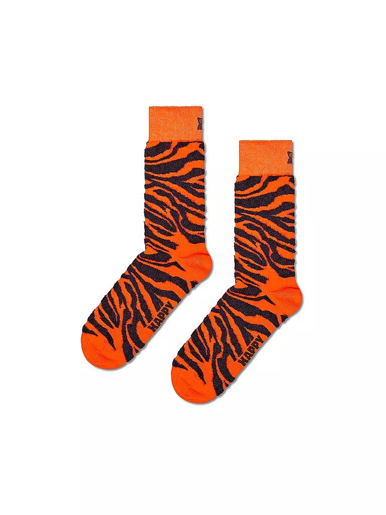 HAPPY SOCKS | Damen Socken FLUFFY ZEBRA 36-40 orange | Arancione