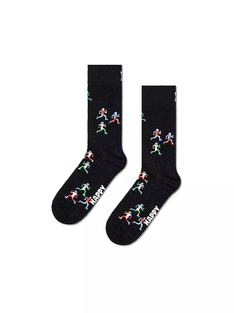 HAPPY SOCKS | Damen Socken RUNNERS SOCK  36-40 black | Nero