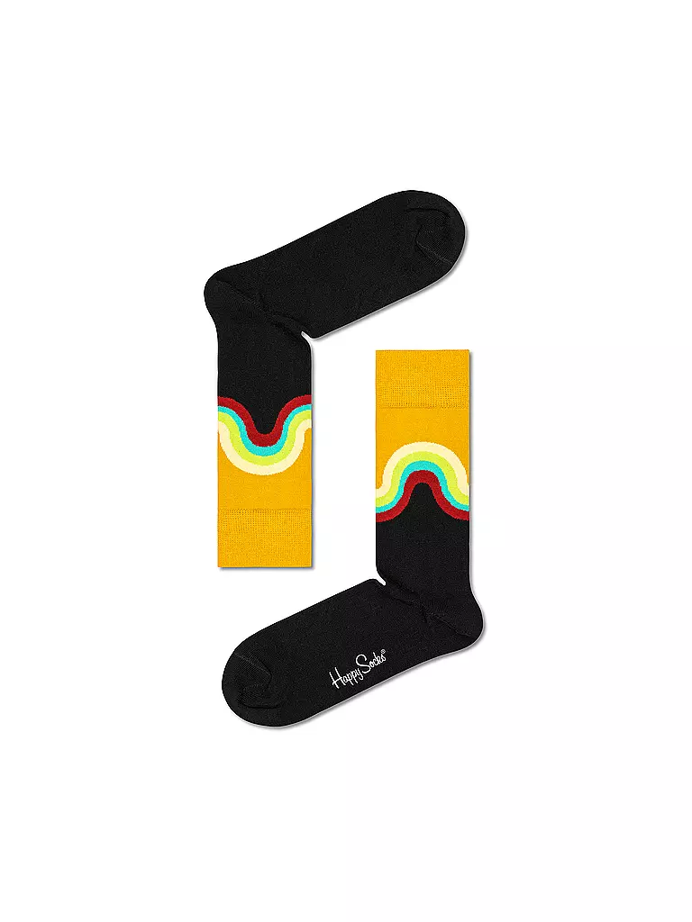 HAPPY SOCKS | Herren Socken JUMBO WAVE black / multi | Nero