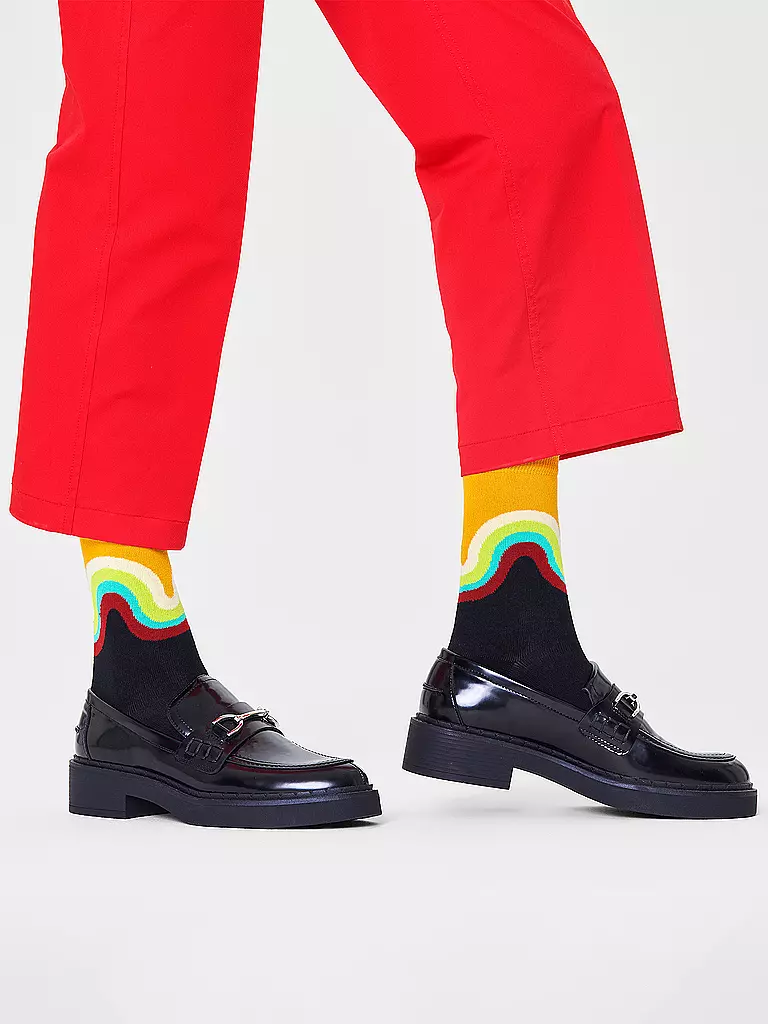 HAPPY SOCKS | Herren Socken JUMBO WAVE black / multi | Nero