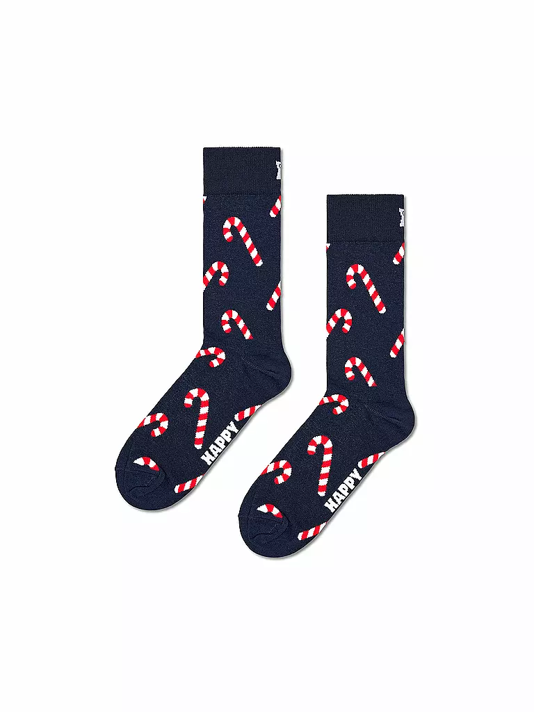 HAPPY SOCKS | Set regalo calze da uomo X-MAS, confezione da 3, blu navy, 41-46 | 