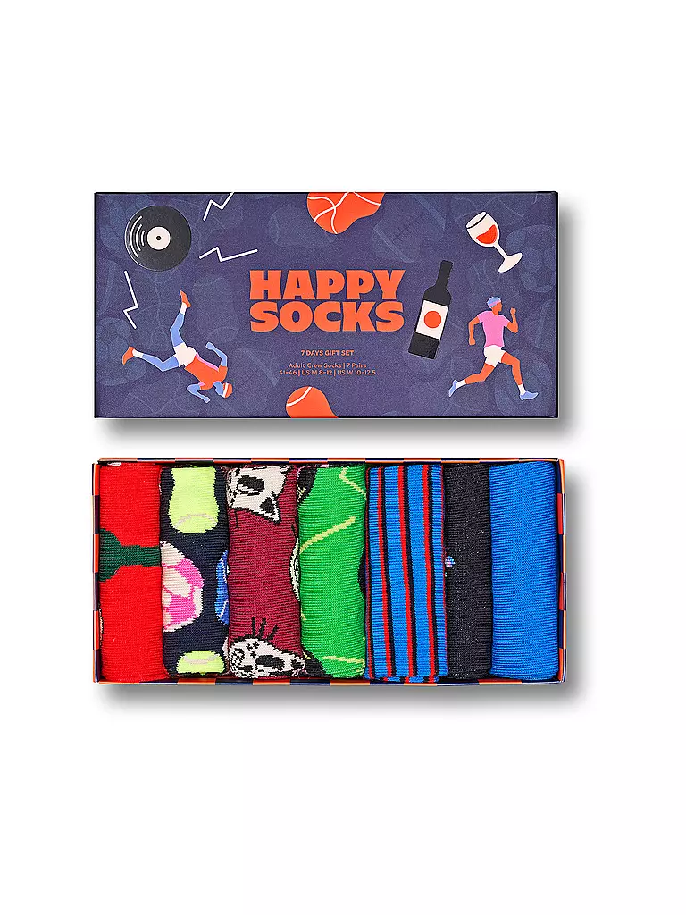HAPPY SOCKS | Set regalo da 7 paia di calzini da donna taglia 36-40 | 