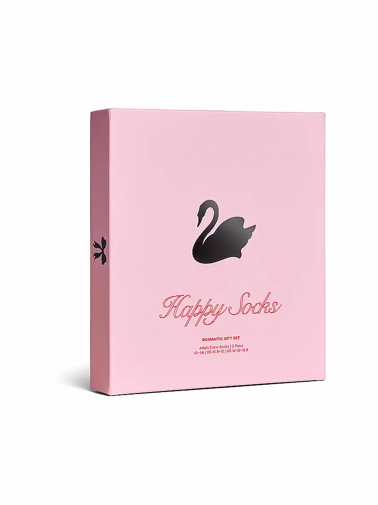 HAPPY SOCKS | Set regalo da donna, confezione da 2, SWAN 36-40 rosa | 