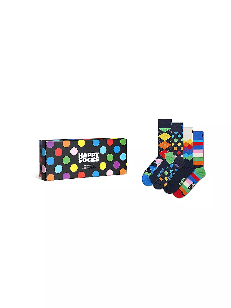 HAPPY SOCKS | Set regalo da donna, confezione da 4, MULTI 36-40 nero | Nero