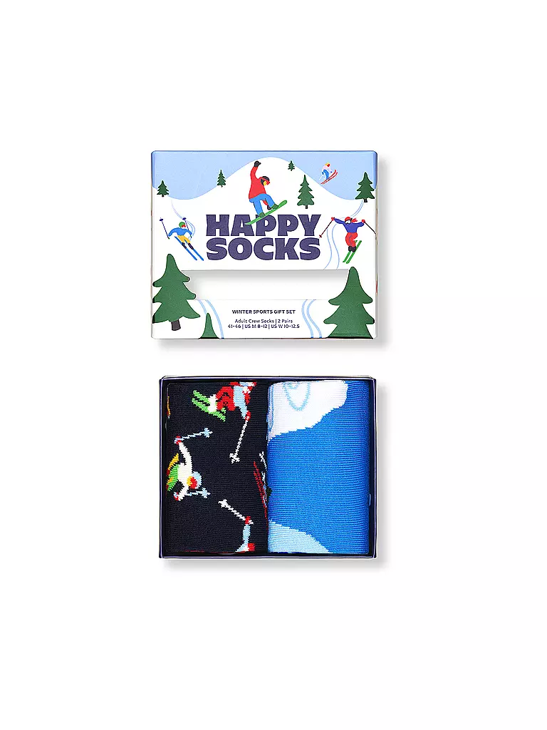 HAPPY SOCKS | Set regalo da uomo, confezione da 2, WINTER SPORTS 41-46 white | Bianco