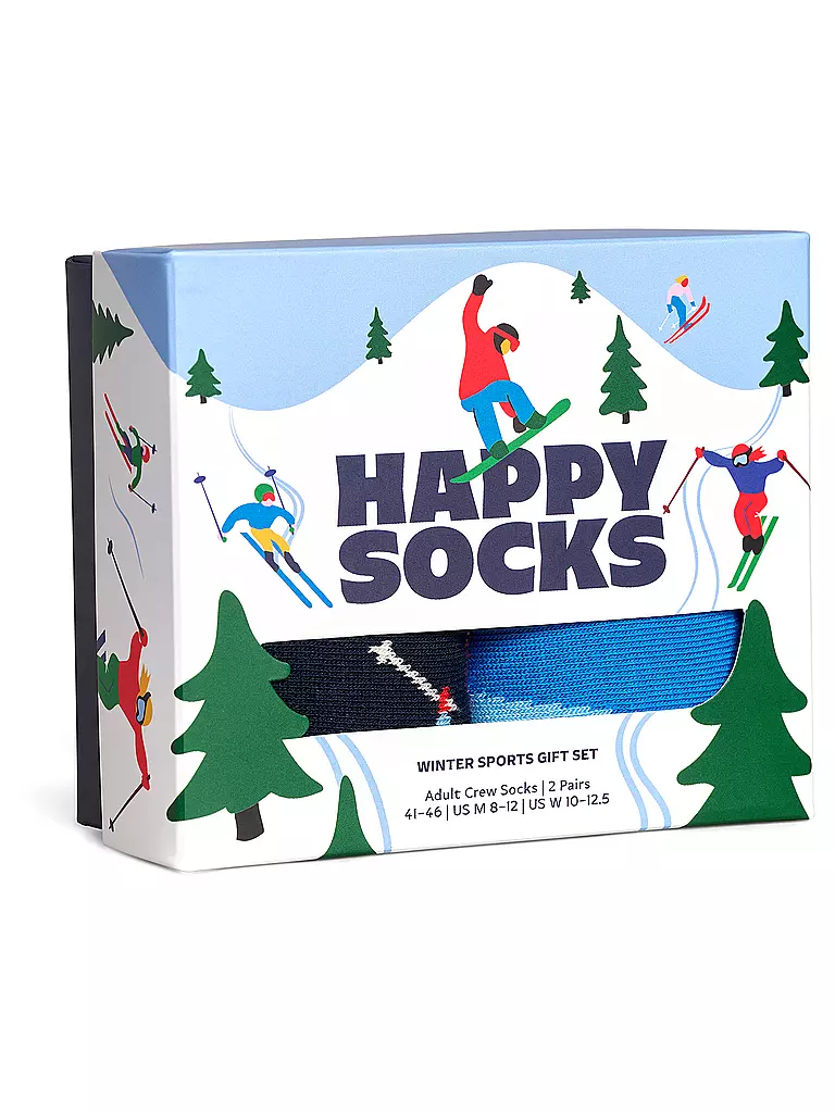 HAPPY SOCKS | Set regalo da uomo, confezione da 2, WINTER SPORTS 41-46 white | Bianco
