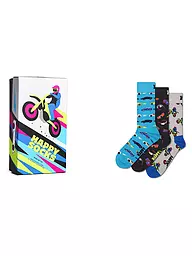 HAPPY SOCKS | Set regalo da uomo, confezione da 3, FAST SPORTS 41-46 grigio | Grigio