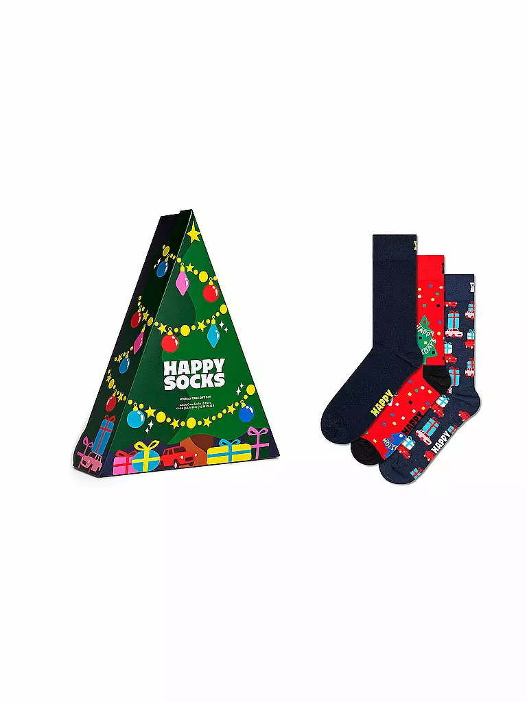 HAPPY SOCKS | Set regalo da uomo, confezione da 3 pz. HOLIDAY 41-46 green | Verde