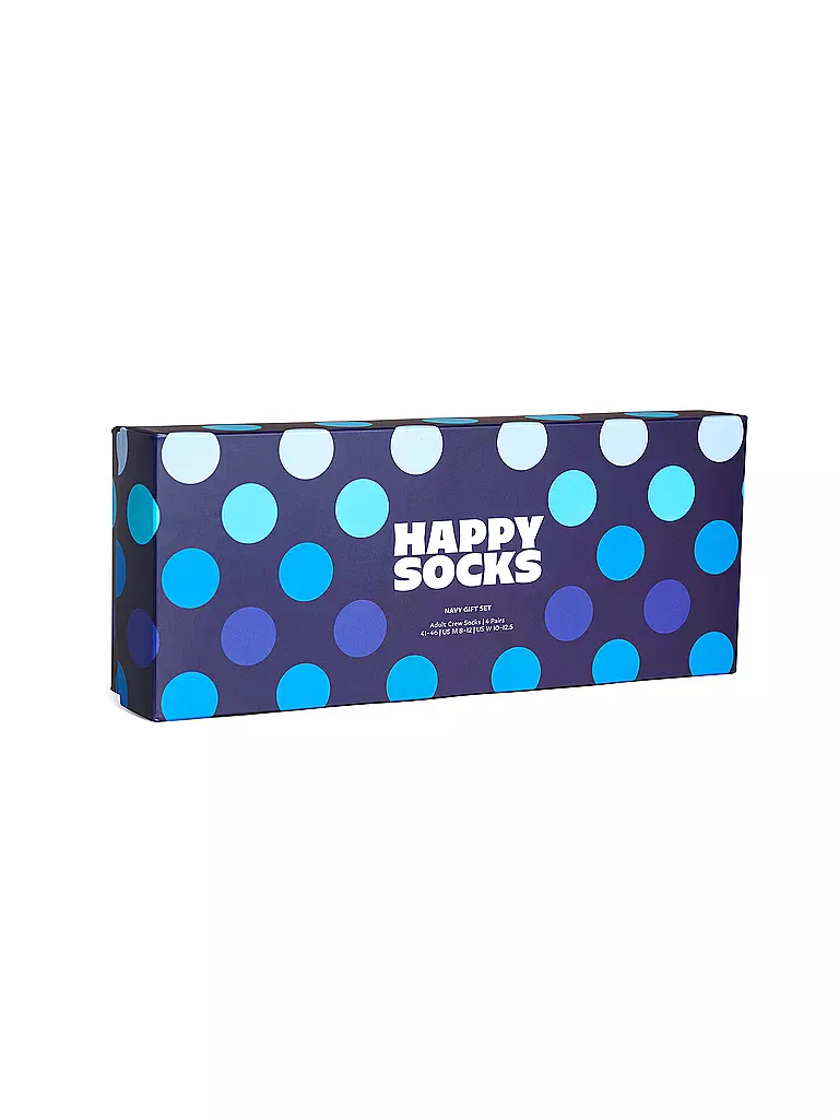 HAPPY SOCKS | Set regalo da uomo, confezione da 4, CALZINI NAVY 41-46 navy | Blu