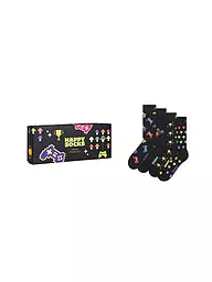 HAPPY SOCKS | Set regalo da uomo, confezione da 4, GAMER, 41-46, nero | Nero