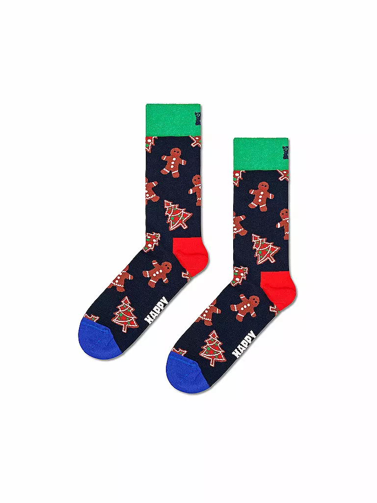HAPPY SOCKS | Set regalo natalizio da donna, confezione da 3, taglia 36-40, blu navy | 