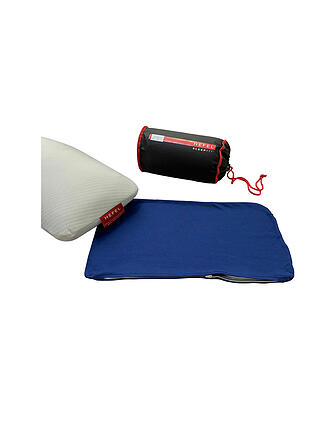 HEFEL | Jerseybezug per cuscino da viaggio 25x45cm Blu marino