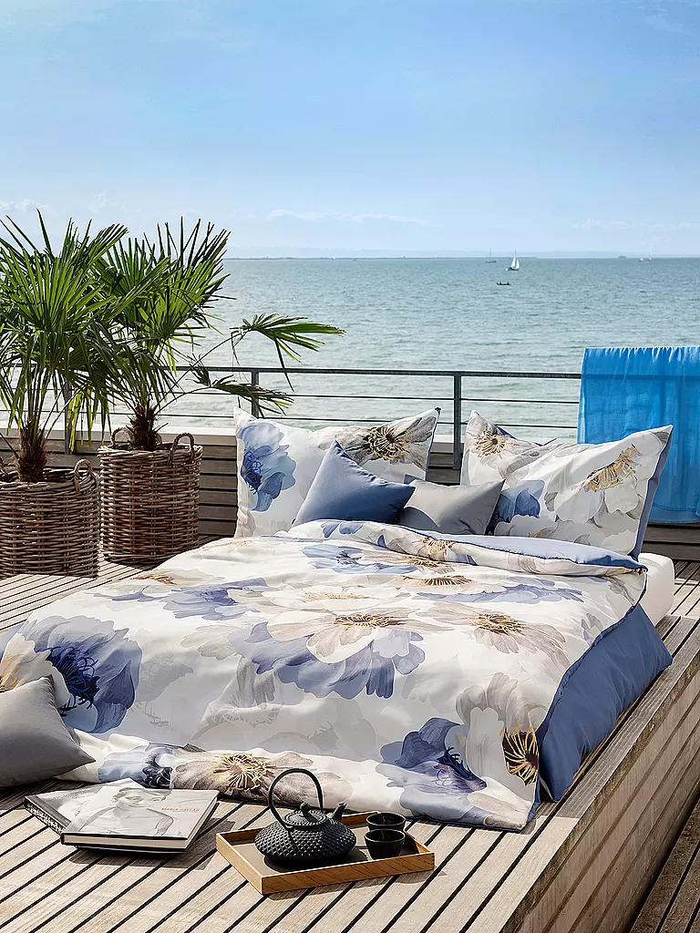 HEFEL | Biancheria da letto in Tencel Antibes 70x90cm / 140x200cm Blu | 