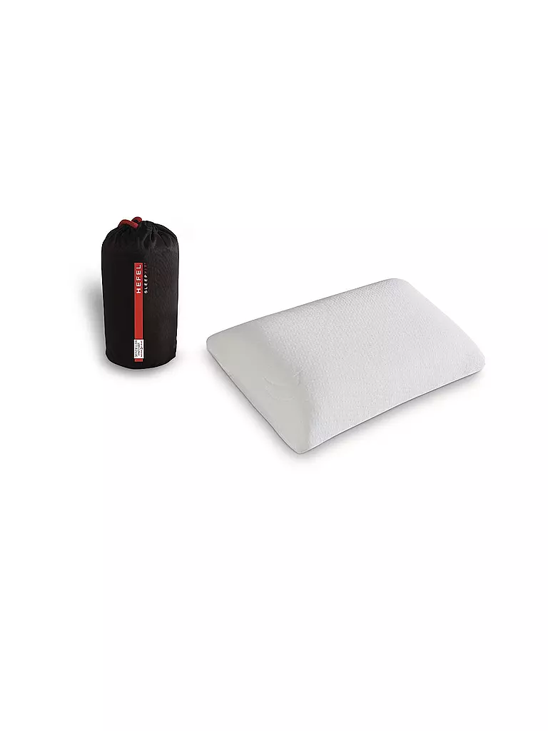 HEFEL | Cuscino da viaggio "Sleep Fit" 25x45cm | Bianco