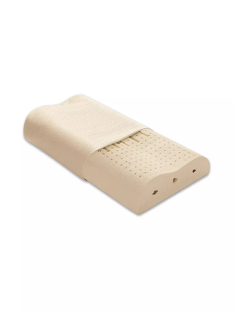HEFEL | Cuscino di supporto cervicale "Lattice naturale" 34x65cm | Bianco