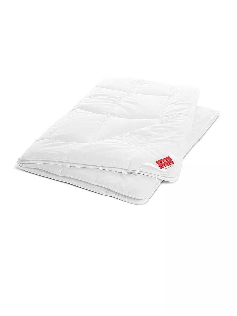 HEFEL | Piumone per tutte le stagioni "KlimaControl Fair" 140x200 cm | Bianco