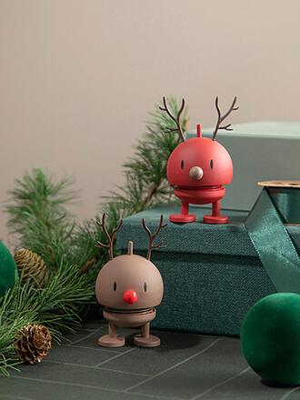 HOPTIMIST | Oggetto decorativo Renna Morbida Bumble 9,5cm Berry