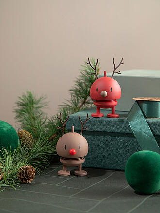 HOPTIMIST | Statuetta decorativa Renna Morbida Bumble 9,5 cm Cioccolato