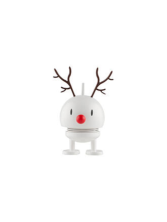 HOPTIMIST | Figura decorativa natalizia Classic Bumble 9,5 cm Renna bianca