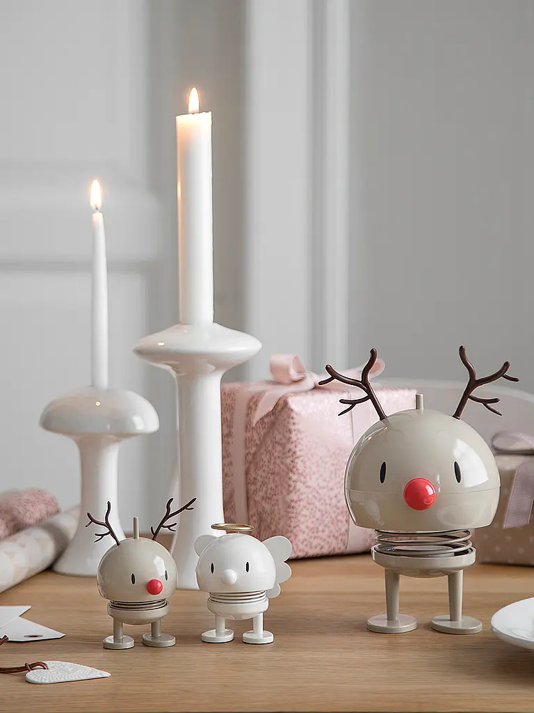 HOPTIMIST | Figura decorativa Angelo Bumble 7,5 cm Bianco | 