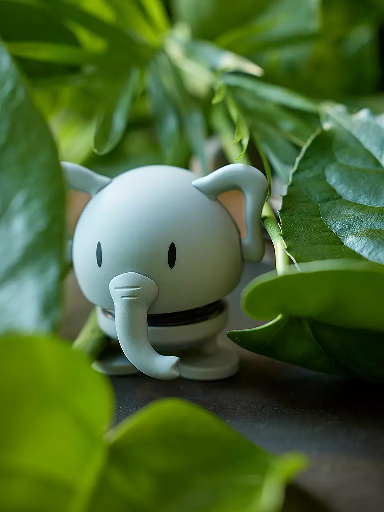 HOPTIMIST | Figura decorativa Elefante Morbido 7,6 cm Grigio | Grigio chiaro