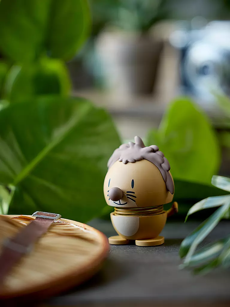 HOPTIMIST | Figura decorativa Leone Soft 7,6 cm Arancione | Marrone chiaro
