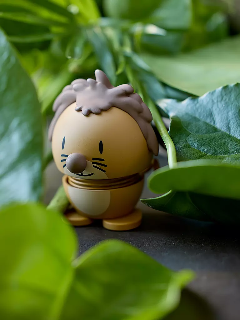 HOPTIMIST | Figura decorativa Leone Soft 7,6 cm Arancione | Marrone chiaro