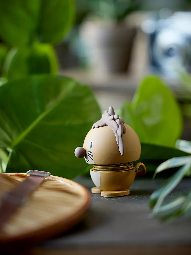 HOPTIMIST | Figura decorativa Leone Soft 7,6 cm Arancione | Marrone chiaro