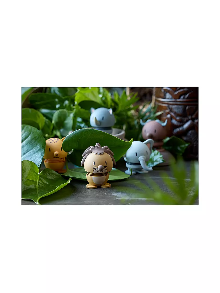 HOPTIMIST | Figura decorativa Leone Soft 7,6 cm Arancione | Marrone chiaro