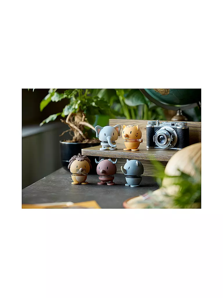 HOPTIMIST | Figura decorativa Leone Soft 7,6 cm Arancione | Marrone chiaro