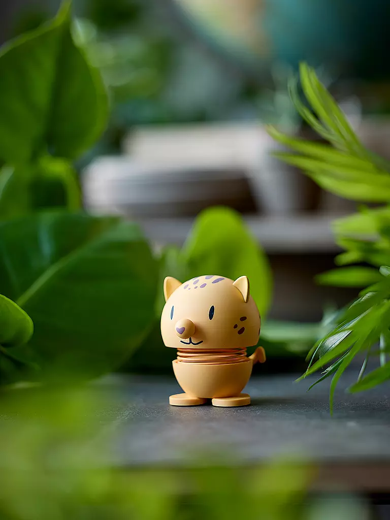 HOPTIMIST | Figura decorativa Leopardo Morbido 7,6 cm Giallo | Arancione