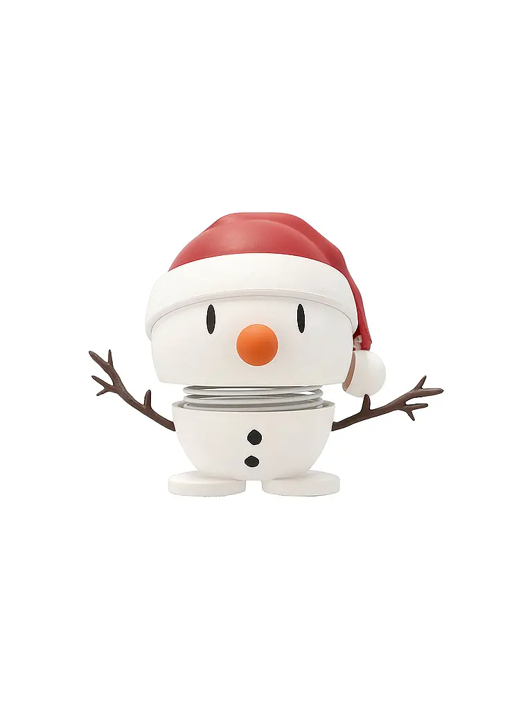 HOPTIMIST | Figura decorativa Soft Bumble Snowman 6,9 cm | Bianco