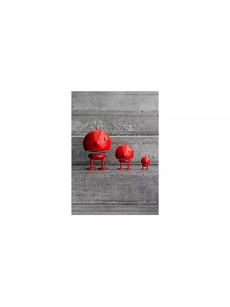 HOPTIMIST | Oggetto decorativo Classic Bumble 7,6 cm Rosso | Rosso