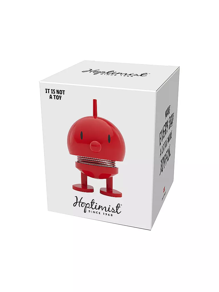 HOPTIMIST | Oggetto decorativo Classic Bumble 7,6 cm Rosso | Rosso