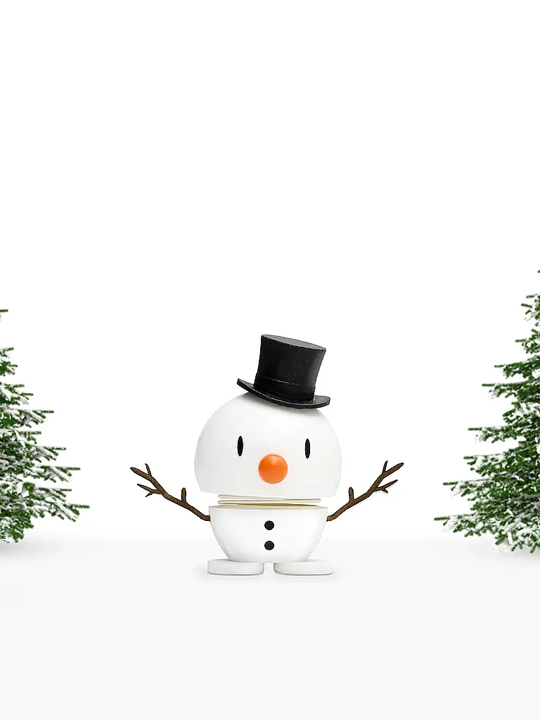 HOPTIMIST | Oggetto decorativo Classic Bumble Snowman 7,8cm White | Bianco