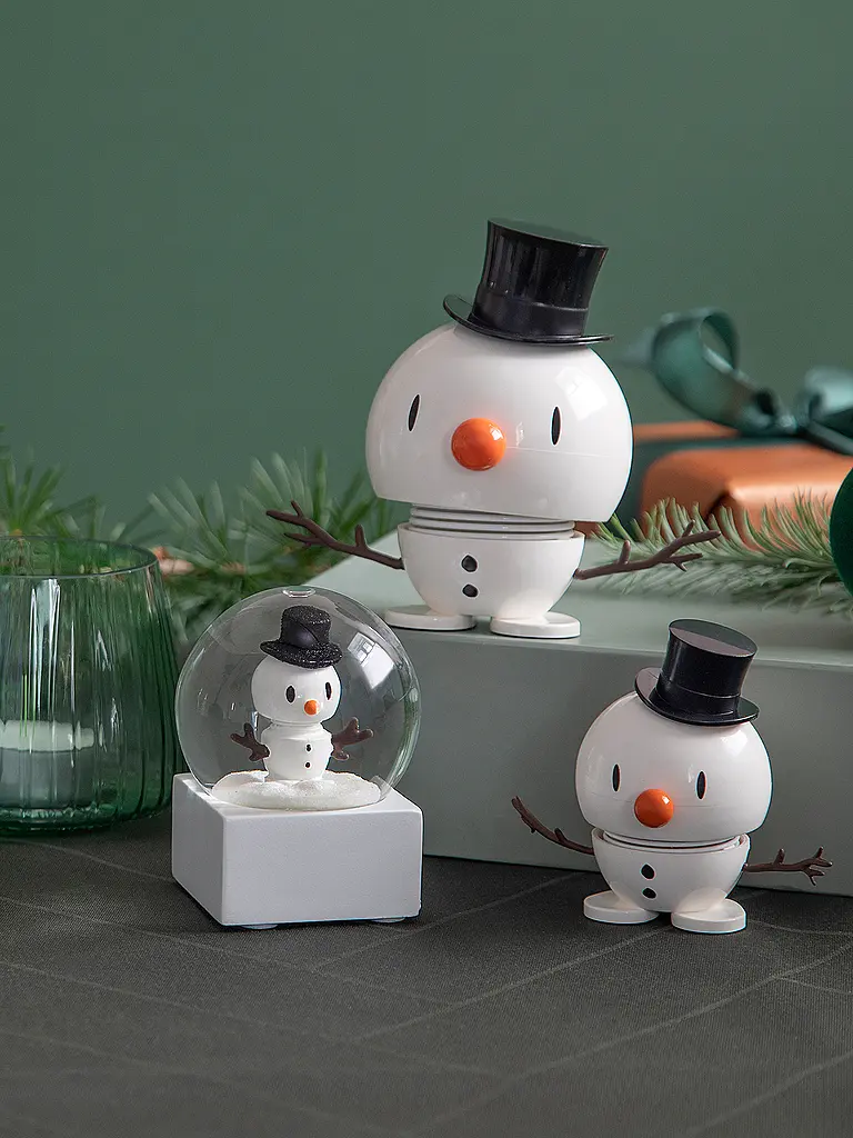 HOPTIMIST | Oggetto decorativo Classic Bumble Snowman 7,8cm White | 